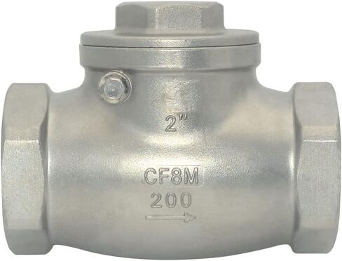 Stainless Steel SS316 Swing Check Valve,NPT Female x Female Thread,WOG 200 PSI PN16 CF8M (3/4") in Kuwait