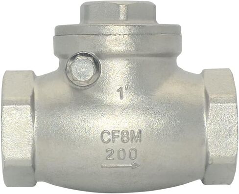 Stainless Steel SS316 Swing Check Valve,NPT Female x Female Thread,WOG 200 PSI PN16 CF8M (3/4") in Kuwait