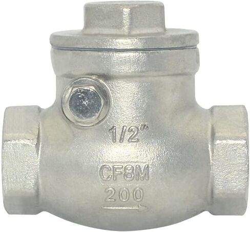 Stainless Steel SS316 Swing Check Valve,NPT Female x Female Thread,WOG 200 PSI PN16 CF8M (3/4") in Kuwait