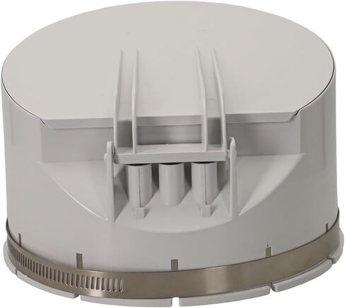 50-160mm PVC Anti-Odor Drain Pipe Check Valve for Outdoor Floor Drain, Rainwater Pipe Cover Filter with Clamp, White(50mm) in Kuwait