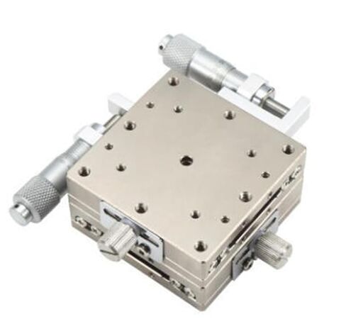 XY Axis 25 * 25mm 40 * 40mm 60 * 60mm Stainless Steel Stage Manual Sliding Table 100 * 100mm 1Pcs(R Right Position,LBY80) in Saudi Arabia