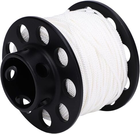 RiToEasysports Dive Reel, Lightweight Sturdy Finger Spool with 131.2ft White Line 90mm Double End Clamp for Scuba Cave Wreck Technical Safety Diving in Saudi Arabia