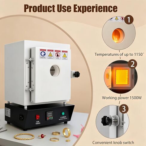Laboratory Muffle Furnace,1150℃ High Temp Electric Kiln, Digital Heat Treat Oven for Metal Annealing, Sintering, Ceramic Firing & Industrial Thermal Treatment in Saudi Arabia