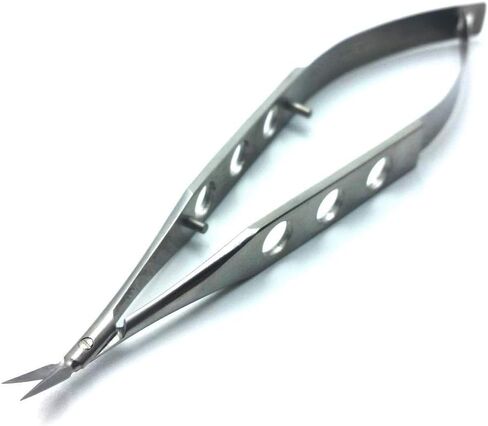 Vannas Micro Small Blade Stitch Scissors Angled Forward, 4'', Fenestrated in Kuwait