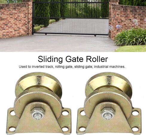 Fafeicy V Groove Pulley Wheel Heavy Duty Sliding Gate Roller Replacement High Load Capacity Smooth Operation Vibration Reduction for Sliding Doors Industrial Machine Tracks Steel in Kuwait