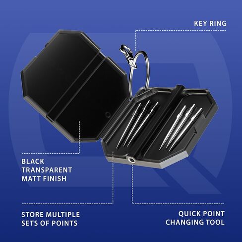 Harrows Premium Quick Point Tool – Durable & Ergonomic Dart Tip Removal & Replacement Tool with Built-in Storage for Spare Steel Points in Kuwait