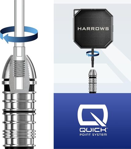 Harrows Premium Quick Point Tool – Durable & Ergonomic Dart Tip Removal & Replacement Tool with Built-in Storage for Spare Steel Points in Kuwait