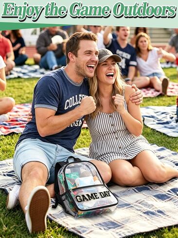 Game Day Stadium Approved Clear Backpack - 11"L x 5"W x 12"H Small Clear Bag for Women, with Water Bottle Holder/Front Pocket, Concert Bag for 2026 Soccer Baseball Fans, Festivals, Work, Travel in Kuwait