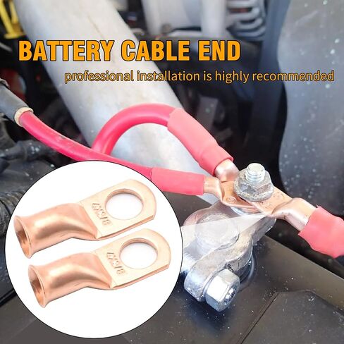 25 قطعة 4 AWG 5/16 بوصة كابل البطارية الثقيلة نهاية محطات الحلقة النحاسية، موصل طرفية العروة كابل البطارية in Kuwait
