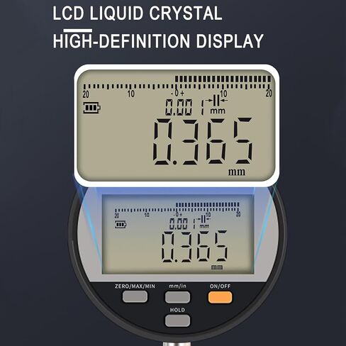 Surface Roughness Tester, Portable Surface Roughness Gauge with LED Display, Measuring Range 0-6.5 mm, ±0.003mm Measurement Accuracy, for Shot Blasting, Sandblasting and Printing in Kuwait