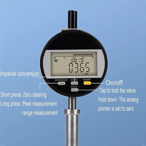Surface Roughness Tester, Portable Surface Roughness Gauge with LED Display, Measuring Range 0-6.5 mm, ±0.003mm Measurement Accuracy, for Shot Blasting, Sandblasting and Printing in Kuwait