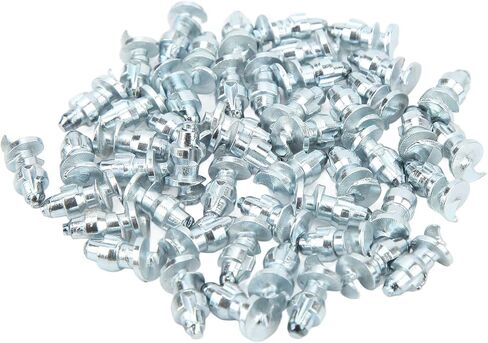 50PCS Tire Thread Studs, Tungsten Steel and Aluminum, 7.9x15.1mm Silver Screws - Anti Slip Performance, Durable Design, For Loader and Motorcycle Tires in Kuwait