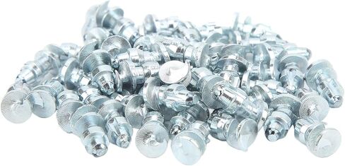 50PCS Tire Thread Studs, Tungsten Steel and Aluminum, 7.9x15.1mm Silver Screws - Anti Slip Performance, Durable Design, For Loader and Motorcycle Tires in Kuwait