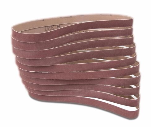 10 Pcs of 80 Grit Sanding Belt Sandpaper 1/2 x 18 Inch Belt for Wood Plastic Metal Surfaces in Kuwait