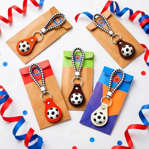 5 Pack Soccer Keychains, 3D Soccer Ball Key Rings with Braided Straps, Backpack & Bag Charms, Soccer Gifts for Teams, Coaches, Kids, Party Favors for Game Day & Tailgating in Kuwait