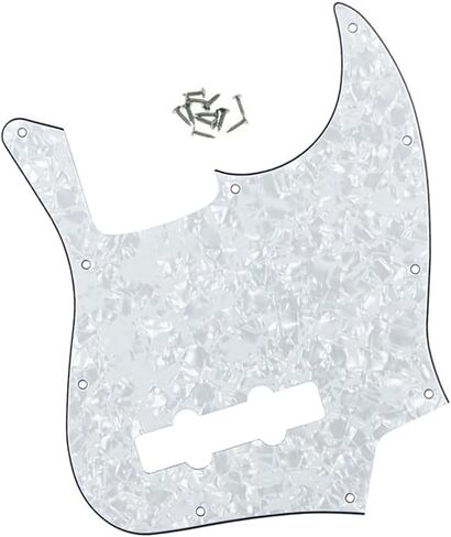 4 سلسلة J Bass Style Pickguard Bass Pick Guard للحاجز الأمريكي/المكسيكي الصنع القياسي لموسيقى الجاز 10 فتحات لوحة خدش، سلحفاة داكنة in Kuwait