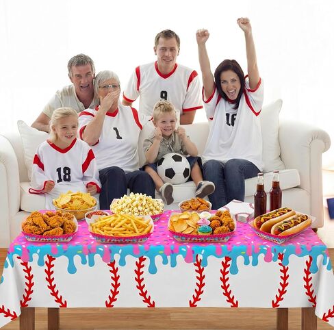 LemonRoad 100 Pcs Baseball Drip Ice Cream Party Supplies Trays, Disposable Snack Paper Boat Food Plate for Nacho Fries Candy, Birthday, Summer Picnic, Baseball Drip Ice Cream Sports Party Supplies in Kuwait