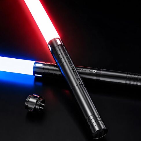 Lightsaber, Light Sabers with RGB 15 Colors, Dueling Lightsaber, 2-in-1 Double Blade Laser Sword Toy for Halloween Xmas Gift, Galaxy War Fighters Cosplay,Great Gift for Boys & Girls in Saudi Arabia