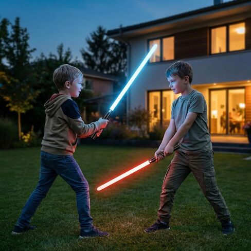 Lightsaber, Light Sabers with RGB 15 Colors, Dueling Lightsaber, 2-in-1 Double Blade Laser Sword Toy for Halloween Xmas Gift, Galaxy War Fighters Cosplay,Great Gift for Boys & Girls in Saudi Arabia
