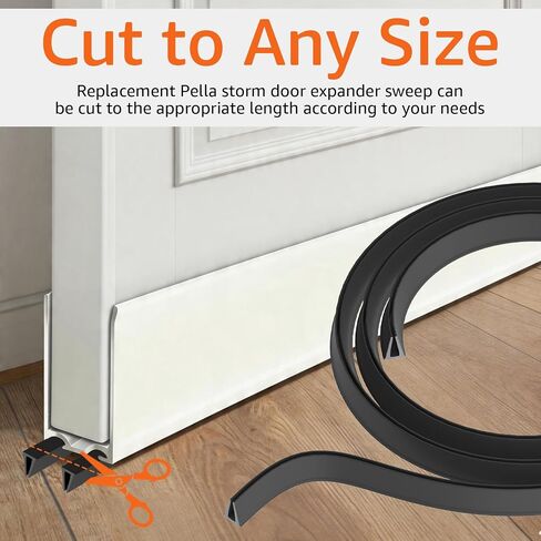 بديل لباب Larson & Pella Storm Door Sweep، CH9030501 Storm Door Sweep متوافق مع أبواب Larson & Pella المصنوعة من الفينيل والمعدن (قطعتان) in Kuwait
