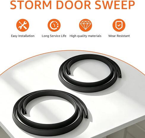 بديل لباب Larson & Pella Storm Door Sweep، CH9030501 Storm Door Sweep متوافق مع أبواب Larson & Pella المصنوعة من الفينيل والمعدن (قطعتان) in Kuwait