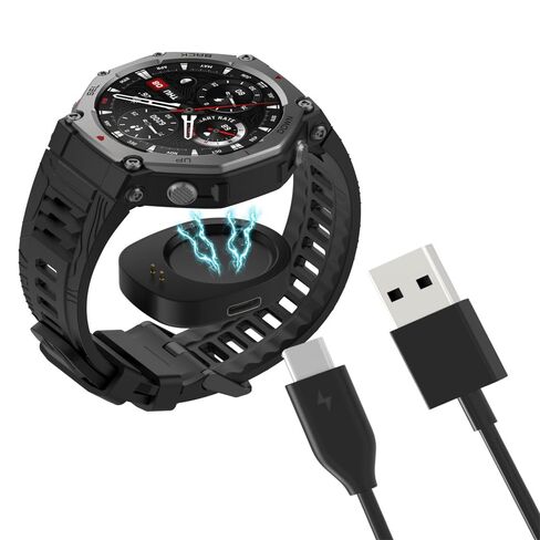 سلك شحن بديل لكابل الشاحن المغناطيسي لحزام Amazfit Helio، Balance 2، Balance، T-Rex3، T-Rex3-PRO، T-Rex-Ultra2، Active-Max، Active3-Premium in Kuwait