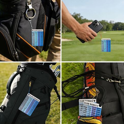 Golf Club Range Chart Card – Large Font Golf Distance Card for All Clubs, Waterproof Pocket Yardage Guide, Golf Accessories for Men & Women, Fits Wallet & Golf Bag in Kuwait
