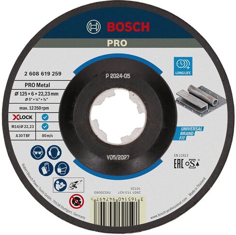 Bosch Professional 2608619258 Cranked Cutting Disc Expert (for Metal, X-Lock, Ø115 mm, Bore Ø: 22.23 mm, Thickness: 6 mm) in Kuwait