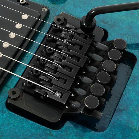 6pcs Double Locking Guitar Saddles, Black Metal String Bridge Saddles for Tremolo Systems in Kuwait