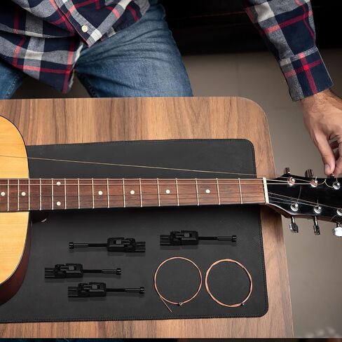 6pcs Double Locking Guitar Saddles, Black Metal String Bridge Saddles for Tremolo Systems in Kuwait