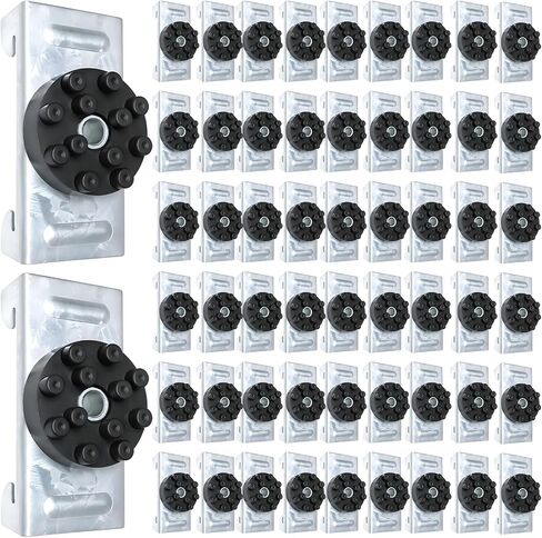 50-Pack Soundproofing Clips, Sound Isolation Clips for Walls and Ceilings, Decoupling Resilient Channel Clips for 7/8" Hat Channel, Noise Reduction for Recording Studio Home Office Apartment in Kuwait