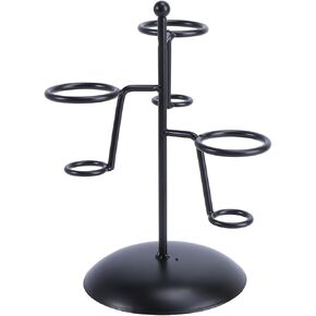 MAGICLULU Ice Cream Cone Holder Stand, 3 Holes Metal Waffle Display Rack, Black Iron Art Countertop Server Counter Station For Party Table, Bakery, Dessert Shop, Cupcake Pop Centerpiece in Kuwait