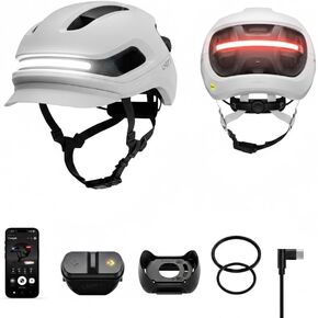 UNIT 1 Aura Smart Bike Helmet (Medium) Bundle with Wireless Handlebar Remote | MIPS + NTA-8776 E-Bike Certified | Integrated Turn Signals & Brake Light | Crash Detection | USB-C Rechargeable in Saudi Arabia