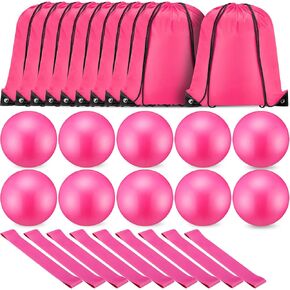 Soulchen 30 Pcs Exercise Pilates Ball 9 Inch with Bags Resistance Bands 25-30 Lbs for Exercise Equipment Set for Yoga Stability Barre Training Stretching Physical Posture Training Gym in Kuwait