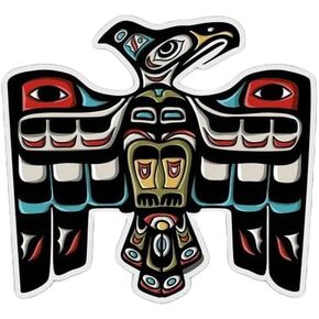 Pacific Northwest Native American Eagle Decal for Car, Truck, Funny, Tumbler, Window, Motorcycle, Helmet, Bumper, Decal for Laptop, Phone, Home Decoration in Kuwait