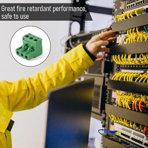 10 قطع 3 درجة قابلة للتوصيل السريع بدون لحام نوع موصل 5 مم DIY PCB جبل المسمار محطة كتلة موصل 3 دبوس موصلات التوصيل المقبس لوحة جبل DIY التوصيل للإلكترونيات (أخضر) in Kuwait