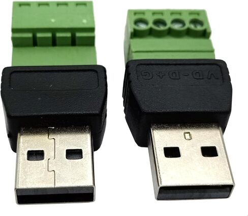4 حزمة USB A ذكر وأنثى إلى 4 دبوس برغي طرفي بدون لحام محطات برغي محول محول الشحن in Kuwait