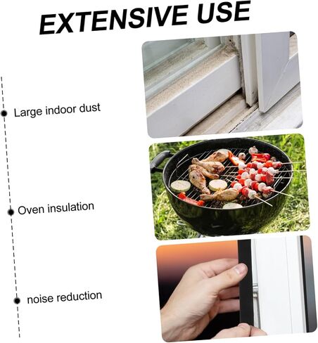 Toddmomy 1roll Gasket Smoker Seal Self Adhesive for Outdoor BBQ and Fire Cooking Black Fireproof Seal for Grills and Smokers Easy Install and Cut in Kuwait