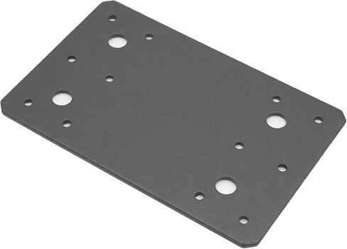 6-Pack 4x6.1 Inch Black Flat Brace Brackets, Powder-Coated Steel Mending and Joining Plates, Shelf Support and Repair for Furniture, Shelves, 11 Gauge in Saudi Arabia