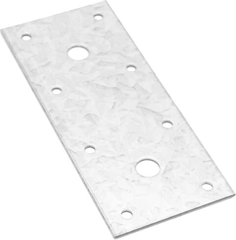 6-Pack 4x6.1 Inch Black Flat Brace Brackets, Powder-Coated Steel Mending and Joining Plates, Shelf Support and Repair for Furniture, Shelves, 11 Gauge in Saudi Arabia