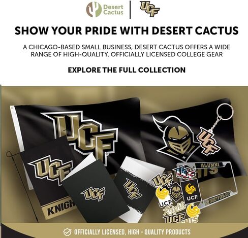 علامة الأمتعة لجامعة صبار الصحراء بوسط فلوريدا - بطاقة تعريف السفر الرسمية من UCF Knights المكونة من قطعتين لحقائب السفر والحقائب والحقائب المحمولة (عبوة من عبوتين من علامة الأمتعة الأكريليك A) in Kuwait