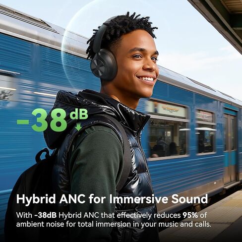 OneOdio Focus A1Pro Hybrid Active إلغاء الضوضاء مع سماعات رأس لاسلكية على الأذن، بطارية خفيفة للغاية 200 جيجا، بطارية تدوم 70 ساعة مع شحن سريع، بلوتوث 6.0، مكالمات واضحة، خفيفة الوزن ومحمولة in Kuwait