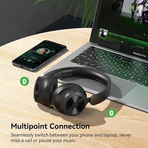 OneOdio Focus A1Pro Hybrid Active إلغاء الضوضاء مع سماعات رأس لاسلكية على الأذن، بطارية خفيفة للغاية 200 جيجا، بطارية تدوم 70 ساعة مع شحن سريع، بلوتوث 6.0، مكالمات واضحة، خفيفة الوزن ومحمولة in Kuwait