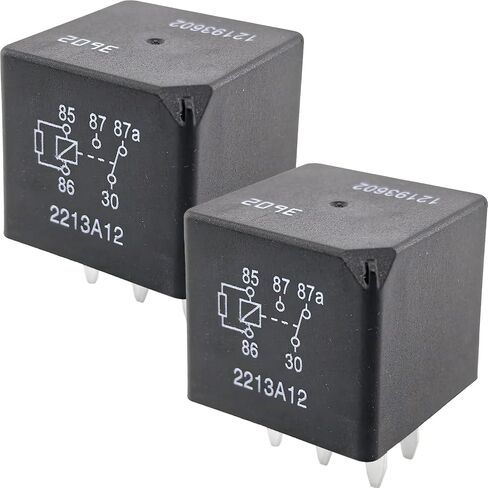2 -Pack 12193602 Relay - 40a 12VDC 5 -Pin SPDT Automotive Power Relay - متوافق مع شيفروليه سيلفرادو ، GMC Sierra ، Buick Enclave - يحل محل 96263403 ، 15328865 ، إصلاح P0615/P0641 الأخطاء in Kuwait