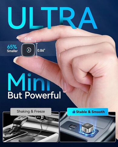 Mini Wireless CarPlay Adapter, Makes Wired CarPlay Android Auto Wireless, Plug & Play, auto-Connect, Fit for Cars from 2016+, iPhone iOS 10+ / Android 11+ in Saudi Arabia