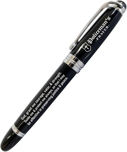 Policeman Prayer Inspirational Bible Verse Pen, God, Grant Me Courage, Valor, & Strength, Police Officer Gifts, Police Academy Graduation Gifts, Christian Pens, Bible Verse Pens, Engraving Pen Gifts in Saudi Arabia