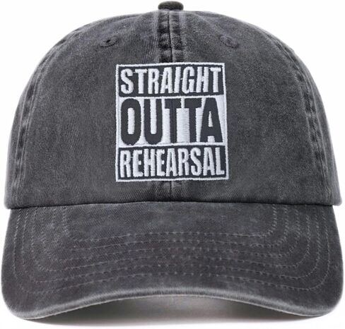 InnoBeta Actors Gifts Cap, Funny Adjustable Embroidered Hat Gifts for Theater Actress on Birthday, Christmas, Straight Outta Rehearsal Grey in Saudi Arabia