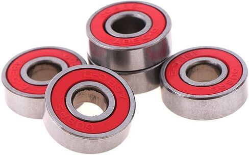 Bearings 5pcs 608 2RS Inline Roller Skate Wheel Bearing 8x22x7mm Skateboard Red Sealed Shaft ABEC-9(Black) in Kuwait
