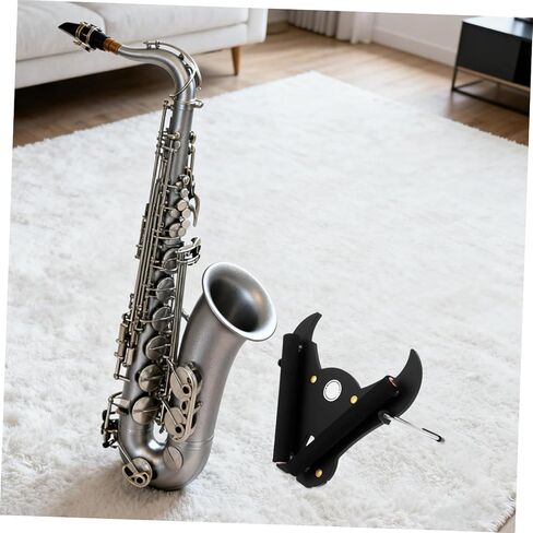 Hemoton Portable Foldable Alto Saxophone Stand Black – Stable Non-slip Sax Holder Rack for Home and Studio Use – Protective Space-saving Folding Saxophone Display and Accessory in Kuwait