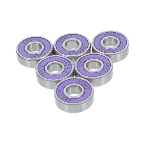 Garneck 8pcs Longboard Wheel Bearings 608rs for Quad Skate and Skateboard, Purple Pu Carbon Steel Material, Smooth Rolling and Easy Maintenance, for Night Use and Indoor Use in Kuwait
